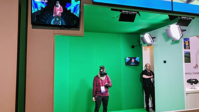 Virtual Reality ist ein großes Thema auf dem MWC 2017 Virtual Reality Booth auf dem MWC 2017