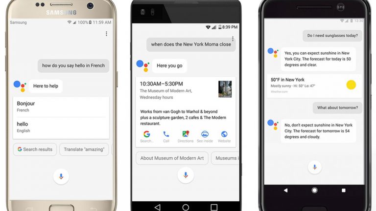 Google Assistant auf Samsung Galaxy S7, LG V20 und HTC 10