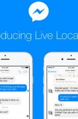Screenshots von neuer Standort-Funktion auf Smartphone und Facebook