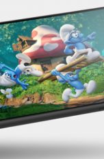 Screenshot Schlümpfe-Szene auf Display des Sony Xperia L1