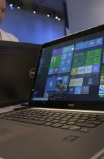 Windows 10 auf einem Laptop auf einer Messe