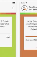 Ein Screenshot der App "Fake News Check"