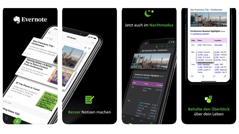 Evernote App fürs Tablet