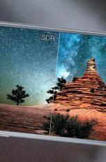 Hand hält LG G6 mit hochauflösendem Display