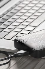 Externe Festplatte am Mac angeschlossen