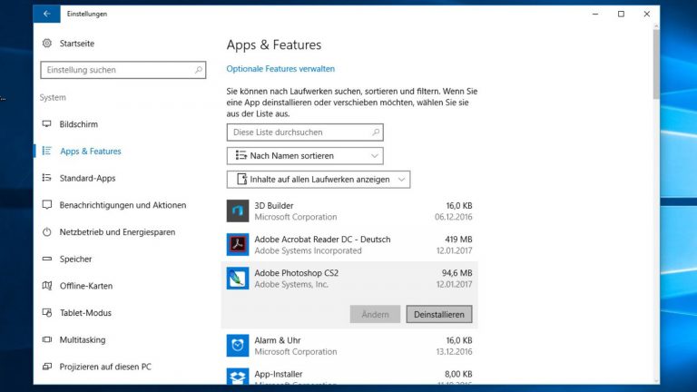 Windows 10 Programme deinstallieren Einstellungen Windows 10 Programme deinstallieren Einstellungen