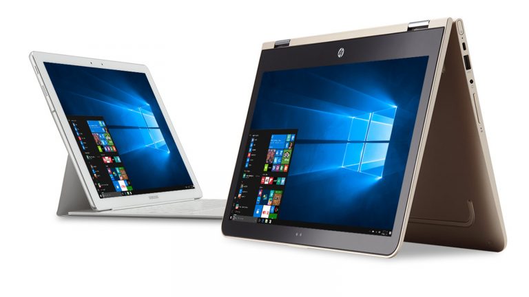 Zwei Notebooks mit Windows 10