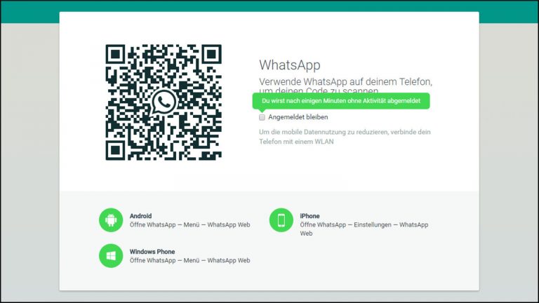 Datenaustausch von Smartphone und Computer via WhatsApp QR-Code Datenaustausch von Smartphone und Computer via WhatsApp QR-Code