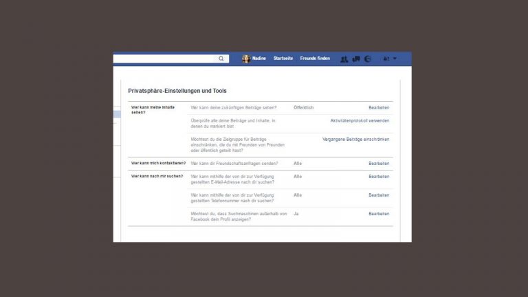 Facebook Check weitere Einstellungen Facebook Check weitere Einstellungen