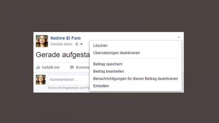 Facebook Post löschen Facebook Post löschen