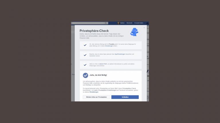 Facebook Privatsphäre Check Facebook Privatsphäre Check