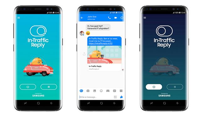 Bilder der App In-Traffic Reply auf dem Smartphone