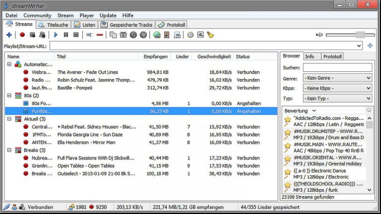 Internetradio aufnehmen streamWriter Internetradio aufnehmen streamWriter