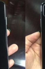 Hand hält angebliches iPhone 8