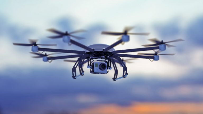 Drohne Videos in der Luft Actioncam als Kamera an einer Drohne