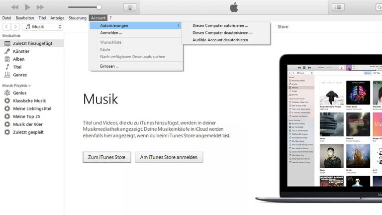 iTunes PC Mac autorisieren 5 PCs iTunes PC Mac autorisieren 5 PCs