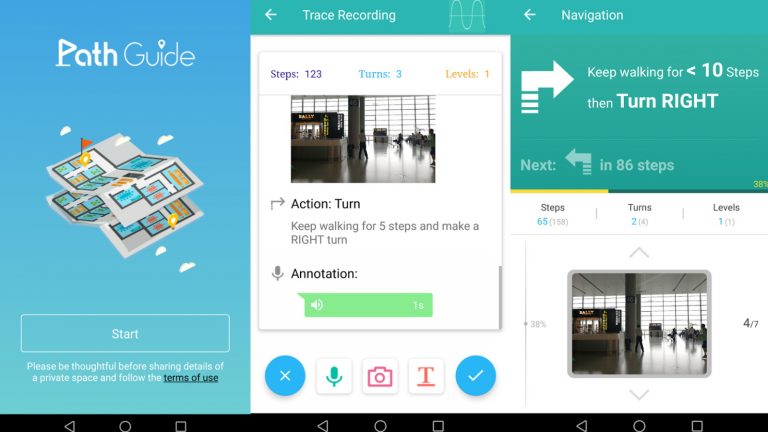 Screenshots Path Guide App