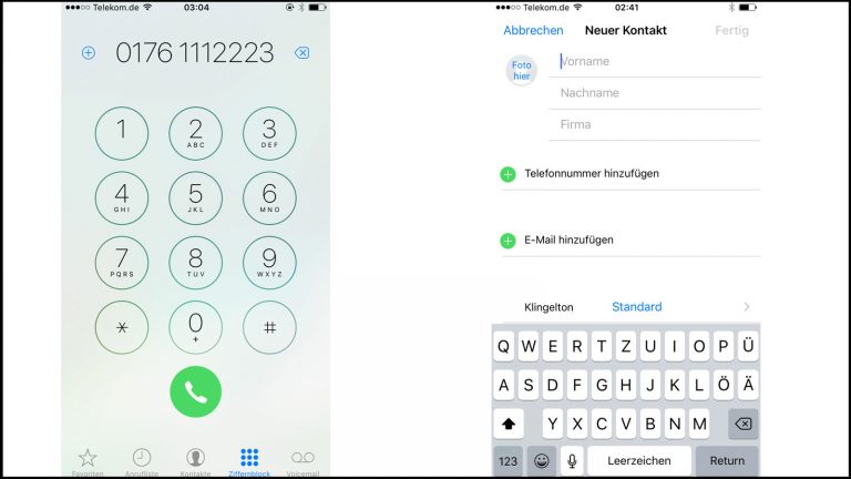 Kontakte verwalten abspeichern Kontakte auf dem iPhone abspeichern