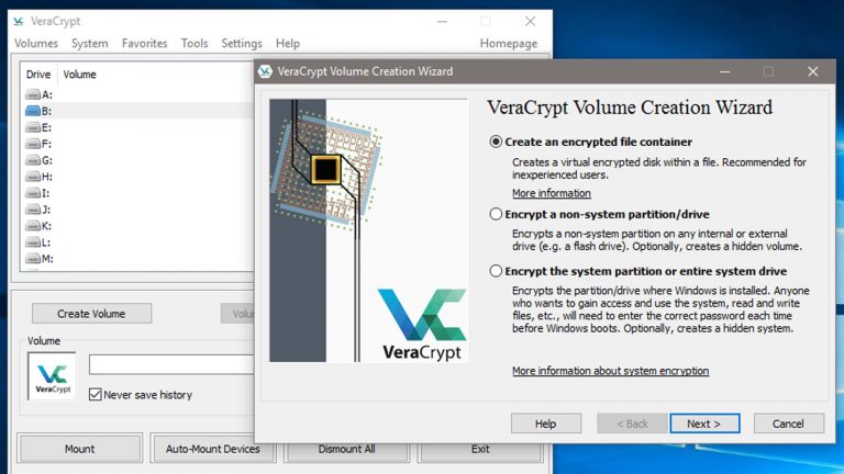 Programe für Windows VeraCrypt VeraCrypt auf Windows