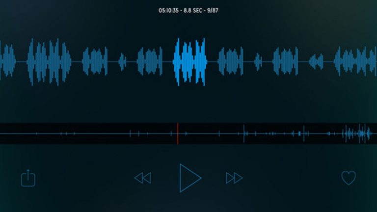 Schnarch-Apps Sleep Talk Recorder Grafische Schnarch-Darstellung bei “Sleep Talk Recorder”