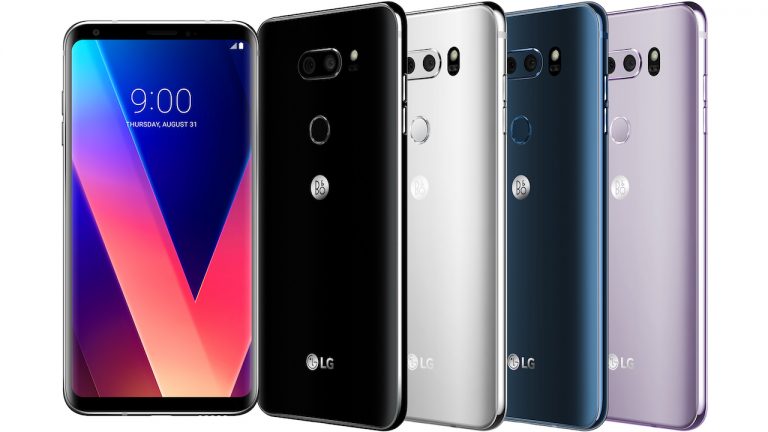 LG V30 Das LG V30 wurde auf der IFA in verschiedenen Farben vorgestellt.