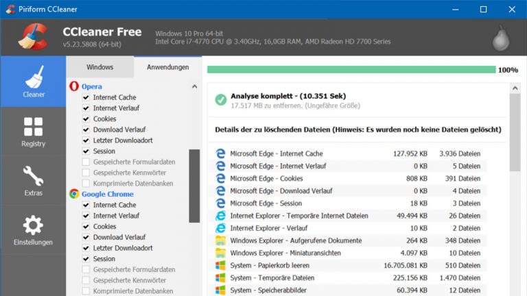 Anonym surfen im Web Ccleaner Das Programm Ccleaner