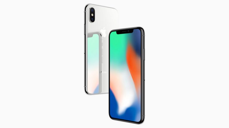 iPhone X in Silber von vorne und hinten