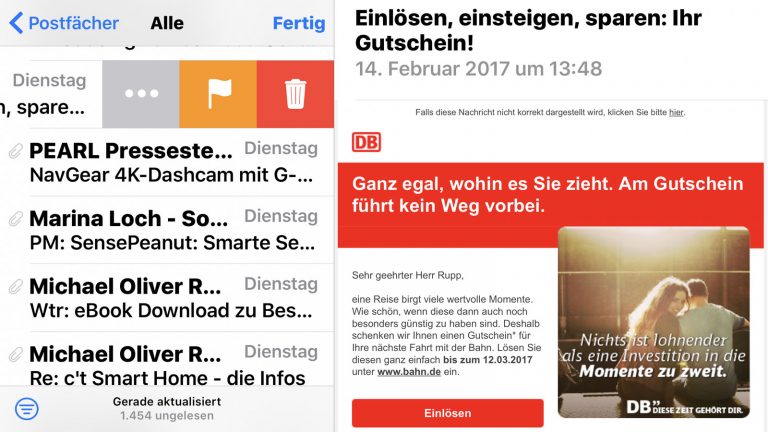 iPhone schnell bedienen E-Mail iPhone schnell bedienen E-Mail