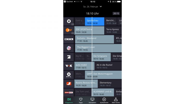 Online-TV-Recorder Programmübersicht Online TV Recorder Aufnahme App waipu.tv