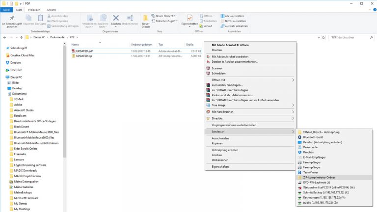 PDF komprimieren ZIP ZIP Datei in PDF umwandeln