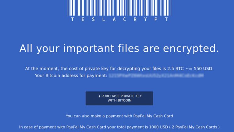 ransomware-decrypt-gefahr Eine Meldung, dass der PC mit dem ransomware befallen wurde