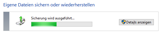 ransomware Sicherung Daten Sicherung der Daten wird ausgeführt
