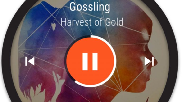 Smartwatch "Google Play Music" Smartwatch-Display mit “Google Play Music”-Anzeige