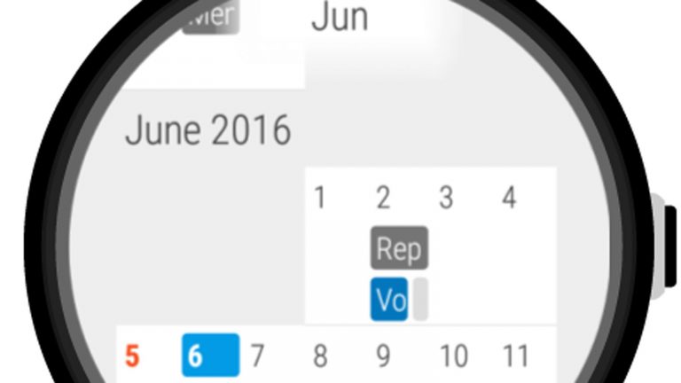 Smartwatch "Wear Calendar" Smartwatch mit “Wear Calendar”-Monatsansicht