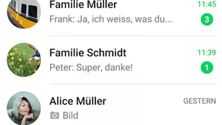 Smartwatch "Whatsapp" “WhatsApp”-Beispiel für einen Chat