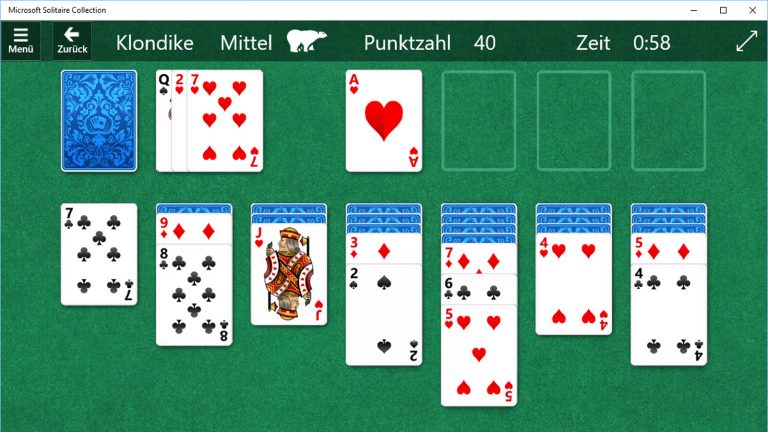 Solitaire von Windows