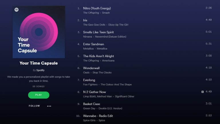 Spotify Deine Zeitkapsel