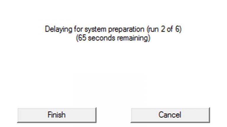 Windows schneller starten Countdown Der Countdown des Optimierungsvorgangs