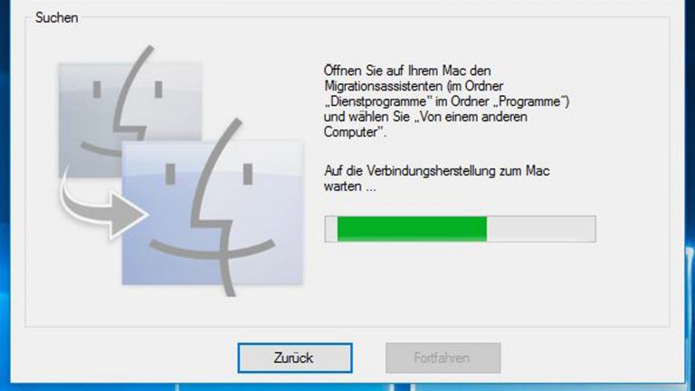 Daten von PC auf Mac Migrationsassistent Ab Windows XP kann der Migrationsassistent verwendet werden