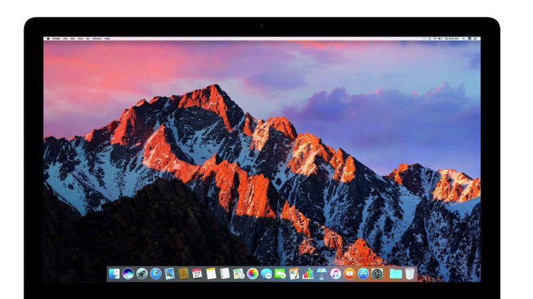 Mac Einsteiger Schreibtisch Schreibtisch eines MacBook mit macOS Sierra