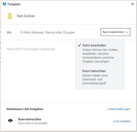 Dropbox einrichten und Ordner freigeben Dropbox-Ordner freigeben