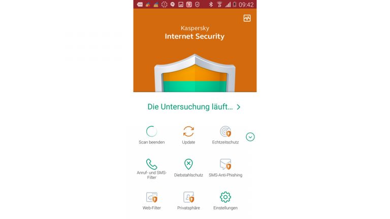 Virenschutz Smartphone Kaspersky Virenscan Die Untersuchung bei Kaspersky läuft
