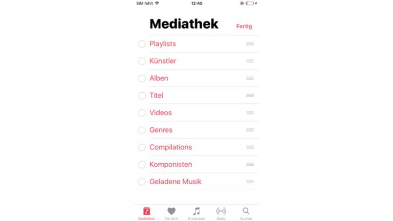 Die Mediathek ist die zentrale Stelle für die Musikorganisation