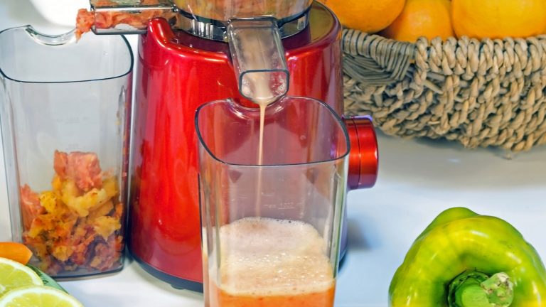 Edelstahl Entsafter reinigen abspülen Edelstahl-Entsafter direkt nach Benutzung mit Wasser abspülen