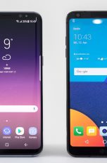 Das Samsung Galaxy S8 (l) und das LG G6