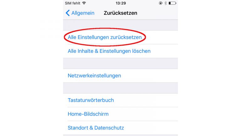 iPhone Bluetooth funktioniert nicht zurücksetzen Все Einstellungen zurücksetzen