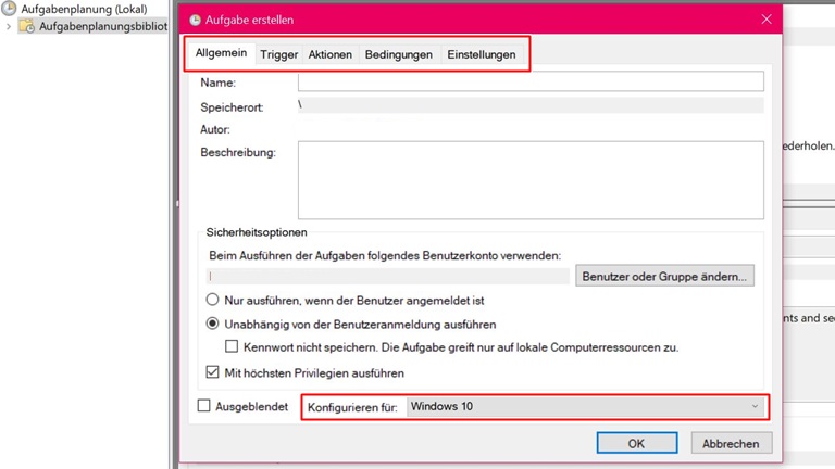 Wiederherstellungspunkte unter Windows 10 setzen und nutzen Windows 10 Aufgabe erstellen