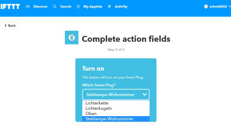 IFTTT ermöglicht die Fernsteurung