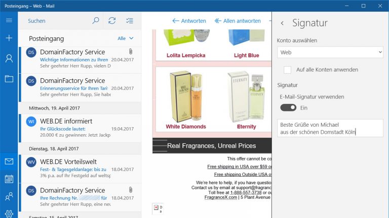Windows 10 Mail Signatur Entwerfen Sie Ihre eigene Signatur