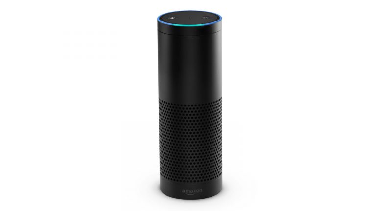 Amazon Echo - Black, Front, On